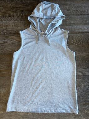 EXARUS Light Gray Hooded Tank with Drawstring